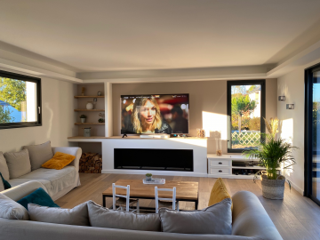 Peinture façade vitrine Angers