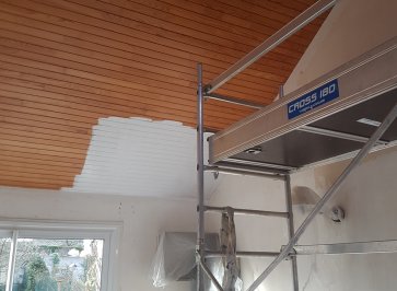 Rénovation d'escalier bois en peinture sur Avrillé