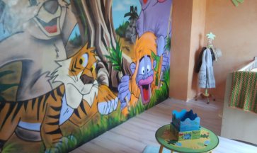 Graffiti Le livre de la jungle chambre d'enfant Angers